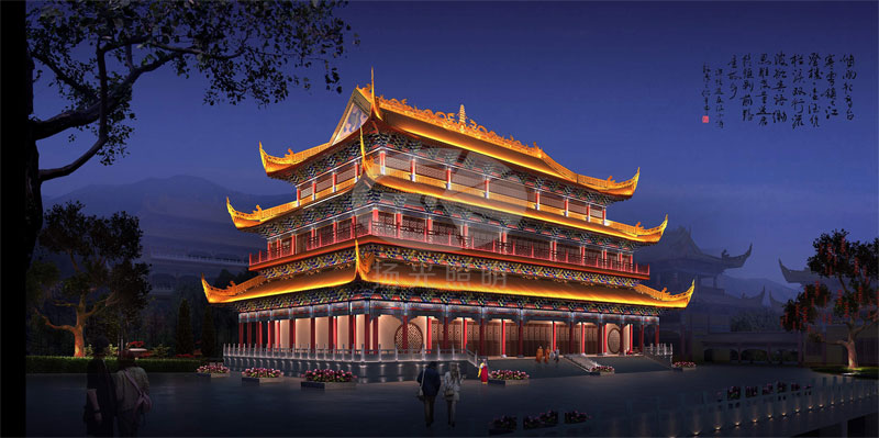 古建筑景觀(guān)燈光設(shè)計(jì)效果圖